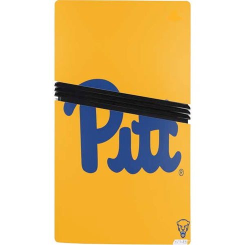 University of Pittsburgh Pitt Panthers Yellow PS5 Pro Console Skin